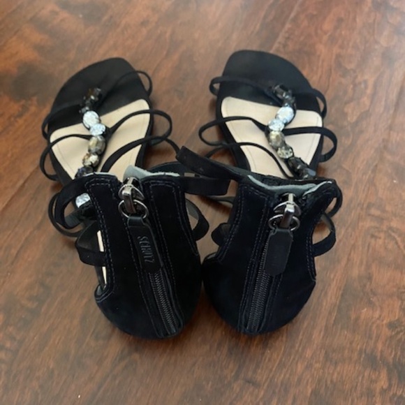 Schutz Gem Embellished Gladiator Flat Sandals Size 8 - Picture 3 of 14